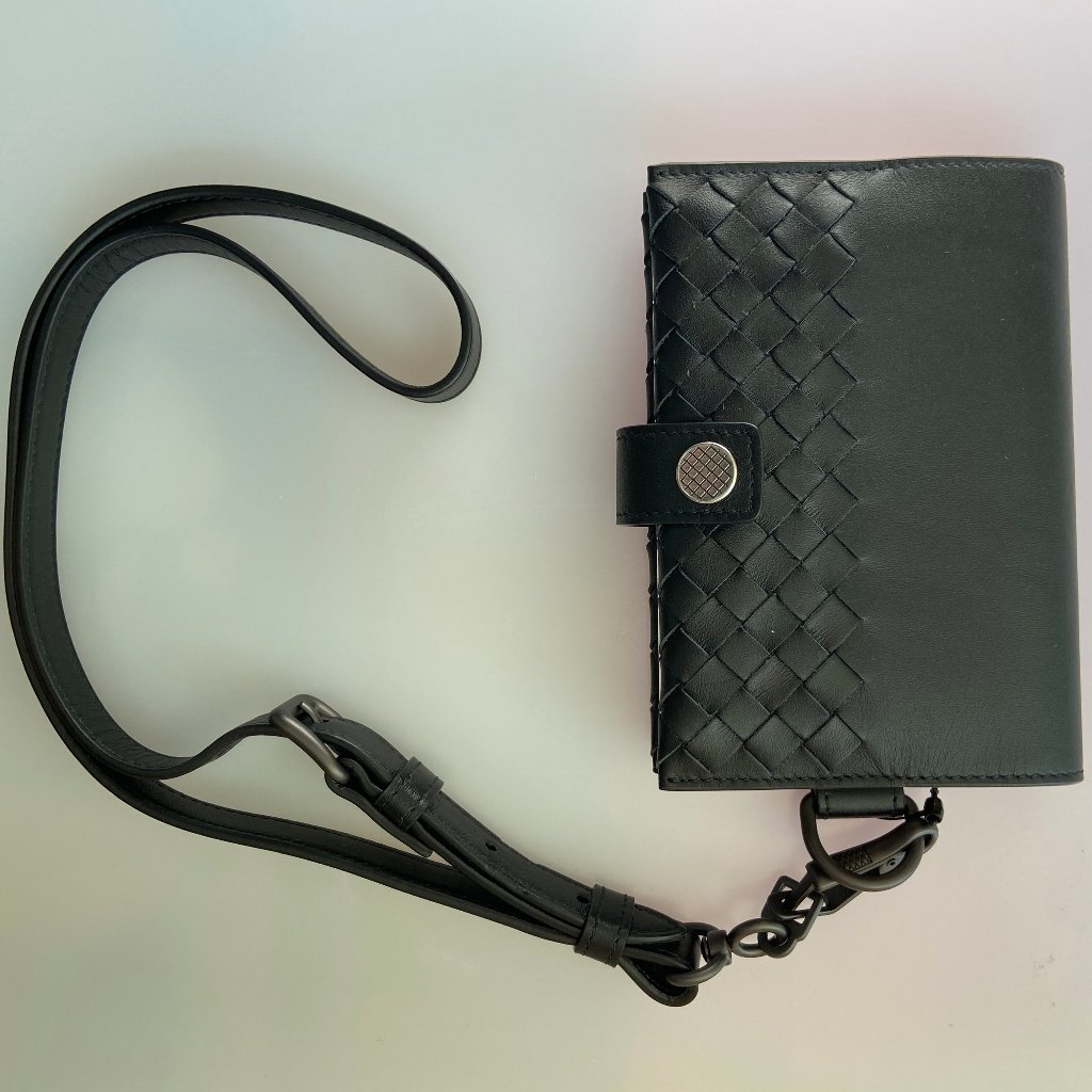 Bottega Veneta Passport Book Case New Black